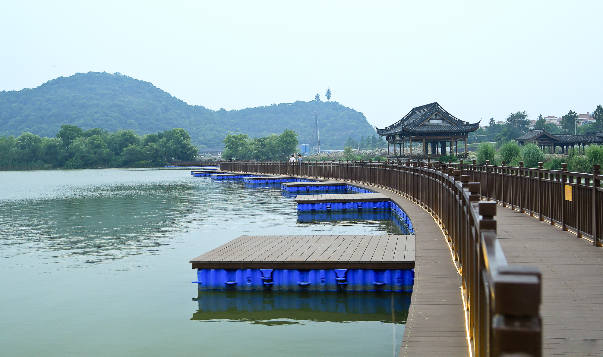 两江浮桥图片